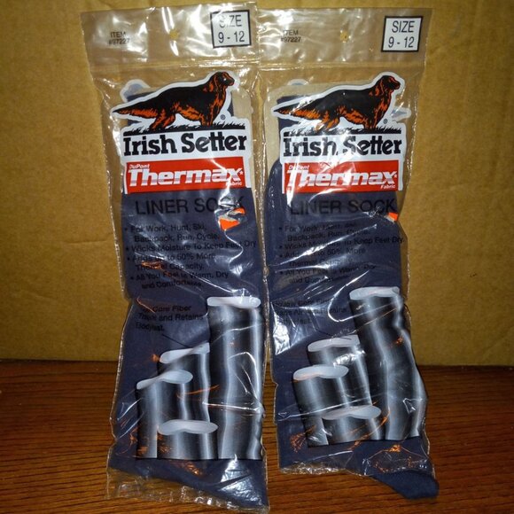 2 Packs Vintage Irish Setter Dupont Thermax Liner Socks Mens 9-12 - Picture 1 of 6